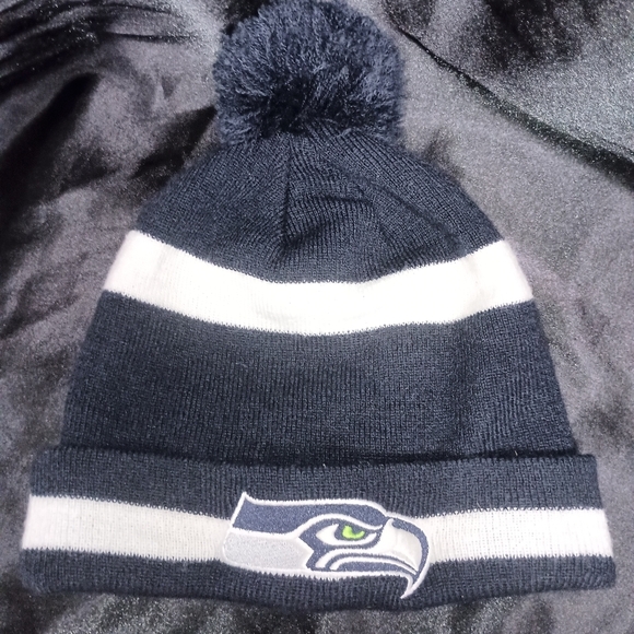 Seattle Seahawks Knit Beanie with Pom - Picture 1 of 10